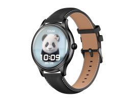 Colmi L28 okosóra (fekete szilikon + fekete bőr szíj) (L28 BLACK LEATHER)